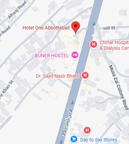 Hotel One Abbottabad location map