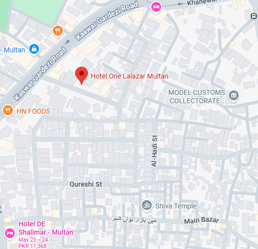 Hotel One Lalazar Multan location map