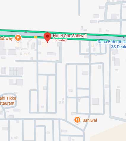 Hotel One Sahiwal location map