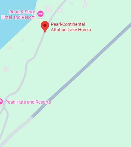 Pearl-Continental Hotel Attabad Lake location map
